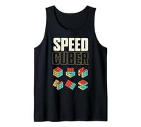 Speed Cuber Puzzle Cube Cubing Vintage Tank Top
