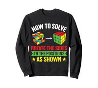 Speed Cubing 3x3 Puzzle Cube Speedsolving Guide Funny Sweatshirt