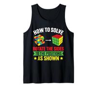 Speed Cubing 3x3 Puzzle Cube Speedsolving Guide Funny Tank Top