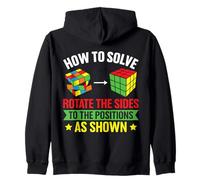 Speed Cubing 3x3 Puzzle Cube Speedsolving Guide Funny Zip Hoodie