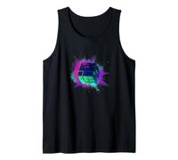 Speed Cubing Color Splash Puzzle Cube Pop Art Design Tank Top