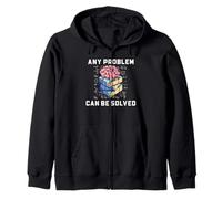 Speed Cubing Math Humor Problem Solver Brain Quote Zip Hoodie