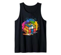 Speed Cubing Watercolor Puzzle Cube Splash Art Vibe Tank Top