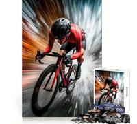 Speed Cyclist in Motion 1000 Pieces Jigsaw Puzzles for Teenagers Brain Skill Leisure Time Exact Edge Thoughtful Gift 38x26cm