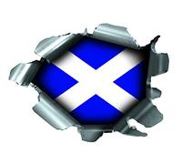 Speed Demons Pride Burst RIP Torn Tear Sticker Graphic SELF Adhesive for Any Surface Including LAPTOPS and Cars - Scotland Scottish Flag Football Rugby