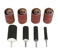 Speed Drum Sander Kit, 20pcs Spindle Sanding Tool Set with Drill Press Sander Sleeves Case for Drill Pressattachment Rotary Press Contours Flexible Shaft Home Improvement