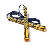 Speed Exercise Jump Rope for Men and Women - Skipping Jumping Rope for Fitness Training Workout for Adults - Great for Cardio, Boxing, CrossFit (Special Luxury, KA-220, Made in Korea) Navy-Yellow