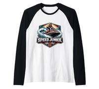 Speed Junkie Jet Ski Lover Addicted to Jetski Owner Funny Raglan Baseball Tee