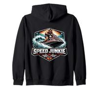 Speed Junkie Jet Ski Lover Addicted To Jetski Owner Funny Zip Hoodie