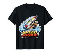 Speed Junkie Windsurfer Quote Funny Addicted to Wind Surfing T-Shirt