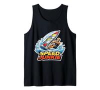 Speed Junkie Windsurfer Quote Funny Addicted to Wind Surfing Tank Top
