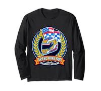 Speed King 500 Vintage Racing Checkered Flag Emble Long Sleeve T-Shirt
