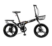 Speed Lightweight Bike, 20/22 Inch Adults Folding Bike with 7-Speed and High Carbon Steel Frame(A,22 inch)
