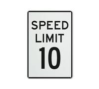 Speed Limit 10 Sign 12 X 8 Inches Aluminum Sign Reflective - Uv Protected, Waterproof, Weatherproof And Fade Resistant - 4Pre-Drilled Holes