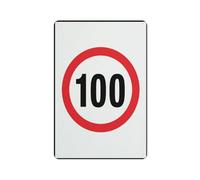 Speed Limit 100 Kph Sign 12 X 8 Inches Aluminum Sign - Uv Protected, Waterproof, Weatherproof And Fade Resistant - 4Pre-Drilled Holes