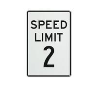 Speed Limit 2 Sign 12 X 8 Inches Aluminum Sign Reflective - Uv Protected, Waterproof, Weatherproof And Fade Resistant - 4Pre-Drilled Holes