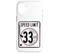 Speed Limit 33 1/3 RPM Vintage Album Vinyl Record Music LP Case for iPhone 16 Plus
