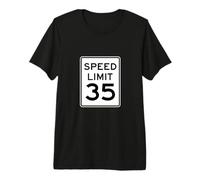 Speed Limit 35 MPH Road Sign Premium T-Shirt