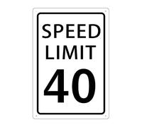 Speed Limit 40 Mph Sign Highway Route Traffic Road Street Metal Tin Sign 8X12Inch