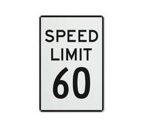 Speed Limit 60 Sign 12 X 8 Inches Aluminum Sign Reflective - Uv Protected, Waterproof, Weatherproof And Fade Resistant - 4Pre-Drilled Holes