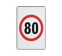Speed Limit 80 Kph Sign 12 X 8 Inches Aluminum Sign - Uv Protected, Waterproof, Weatherproof And Fade Resistant - 4Pre-Drilled Holes
