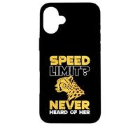 Speed Limit Never Heard Of Her Cheetah Speed Runner Case for iPhone 16 Plus
