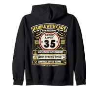Speed Limit Not old Handle With Care Funny Age 35 Birhtday Zip Hoodie