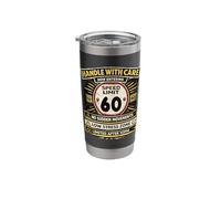 Speed Limit Not Old Handle with Care Funny Age 60 Birhtday Stainless Steel Insulated Tumbler