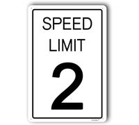 Speed Limit Sign, Signs, Slow Down Traffic Neighbour 2" Metal Aluminum 8"x12"