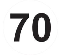 Speed Limitation Disc Sticker - 25 to 120 km/h - Slow Car, Heavy Duty, Coach - European Signs - Durable Sticker (70)