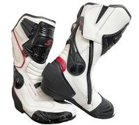Speed MaxX HIVIZ & BLACK HIGH TECH MENS MOTORBIKE MOTORCYCLE CE RACING LEATHER SHOES BOOTS (UK 11 - EU 45)