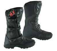 Speed MaxX Mens Black Leather Off - Road Motorbike/Motocross MX Sports Adventure Long Shoes/Boots (8, UK Footwear Size System, Adult, Men, Numeric, Medium, 8)