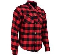 Speed MaxX Mens Red/Black Lumberjack Kevlar Lining & Reinforced Armour Protection Motorbike/Motorcycle Check Shirt (UK, Alpha, XXL, Regular, Regular, Red/Black)