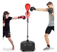 Speed Punch Ball Free Standing, Punching Bag with Height Adjustable Stand, Reflex Training Bag for Boxing, MMA Training, Workout, Stress Fitness & Relief for Adults, Teens & Kids