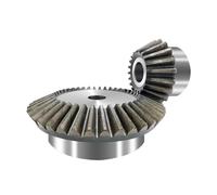 Speed ratio bevel gear 1 to single 1.5 module bevel gear 1:3/4 15/45 20/60 number of teeth with keyway 45# steel inner hole 5mm-20mm machinery(2M16T-48T)