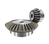 Speed Ratio Bevel Gear Single 1.5 Module Bevel Gear 1:3/4 15/45 20/60 Teeth With Keyway 45# Steel Bore 5mm-20mm 1Pcs(2M18T-54T)