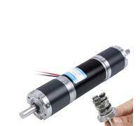 Speed Reduction Geared Motor, 32GP31ZY 32mm Micro Dual Axis Planetary Gear Reduction Motor 12V/24V 150kgf.cm Multi RPM(6mm and 2 Brackets,12V 16RPM)