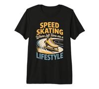 Speed Skating Where Left Turns are a Lifestyle Premium T-Shirt