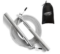 Speed Skipping Rope for Fitness, Conditioning & Fat Loss. Ideal for Crossfit, Boxing, MMA, HIIT, Interval Training & Double Unders