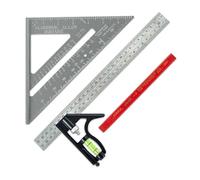 Speed Square, Combination Square, Engineers Rectangle, Carpenters Squares, Angle Measurement Tool, Spirit Level and 45-90 Degree, Stainless Steel Accurate and Adjustable Woodworking Measurement