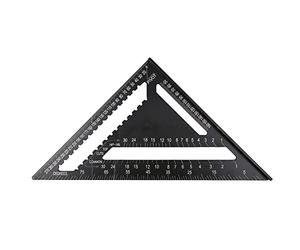 Speed Square, Protractor with Thickened High-Strength Aluminum 12 Inch Black and Imperial Aluminum Angle Finder for All Building and RemodelingProjects