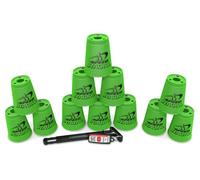Speed Stacks | Official Sport Stacking Set | 12 cups & Holding Stem | WSSA Approved (Neon Green)