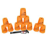 Speed Stacks | Official Sport Stacking Set | 12 cups & Holding Stem | WSSA Approved (Neon Orange)