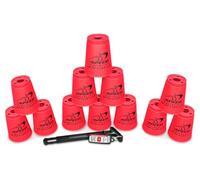 Speed Stacks | Official Sport Stacking Set | 12 cups & Holding Stem | WSSA Approved (Neon Pink)
