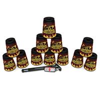 Speed Stacks | Official Sport Stacking Set- Black Flame | 12 cups & Holding Stem | WSSA Approved