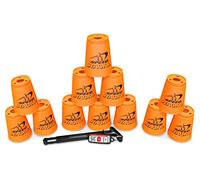 Speed Stacks | Official Sport Stacking Set- Neon Orange | 12 cups & Holding Stem | WSSA Approved