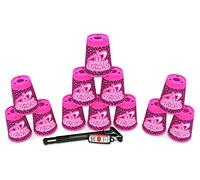 Speed Stacks Official Sport Stacking Set Zippy Leopard 12 Cups and Holding Stem WSSA Approved