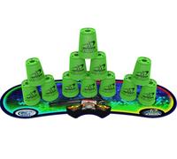 Speed Stacks | Sport Stacking Competitor, Neon Green - 12 Cups, Holding Stem, With GX Timer And Mat | WSSA Approved