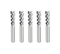 SPEED TIGER AUE Carbide Square End Mill for Aluminum Applications - High Feed U-Type Design - for Roughing and Finishing - 3-Flute, Uncoated - AUE0603 - Made in Taiwan (5 Pieces, 6 mm)