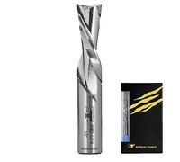 SPEED TIGER Carbide Spiral Router Bits Down Cut - ISED1/8” Diameter, 1/2” Cutting Length, 2"OVL (5 Pieces, 1/8") - for Wood, Oak, MDF, Aluminum - Drill Bits Sets for DIYers & Professionals